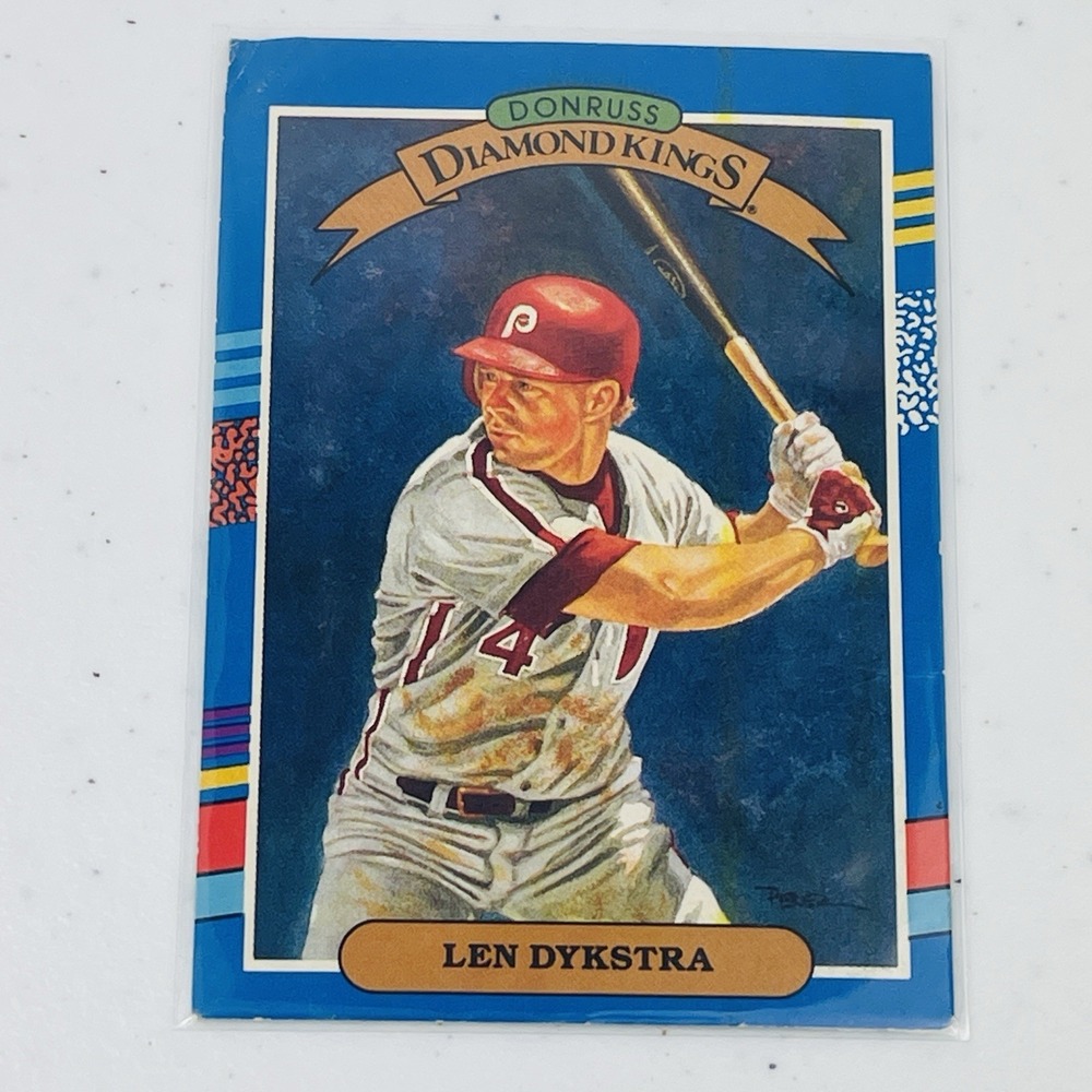 1991 Donruss Lenny Dykstra Diamond Kings 7 Philadelphia Phillies Trading Card
